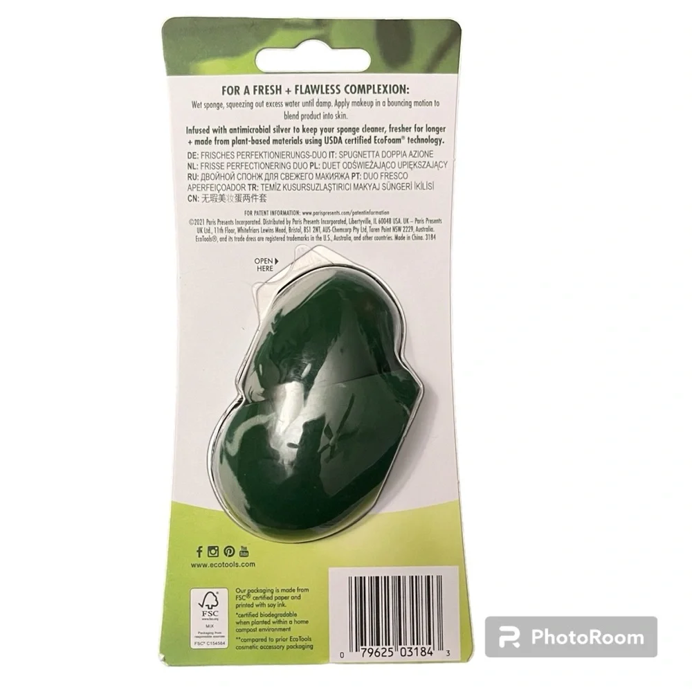 NEW IN PACKAGING ecotools and Real Techniques makeup sponges + Cleansing Balm